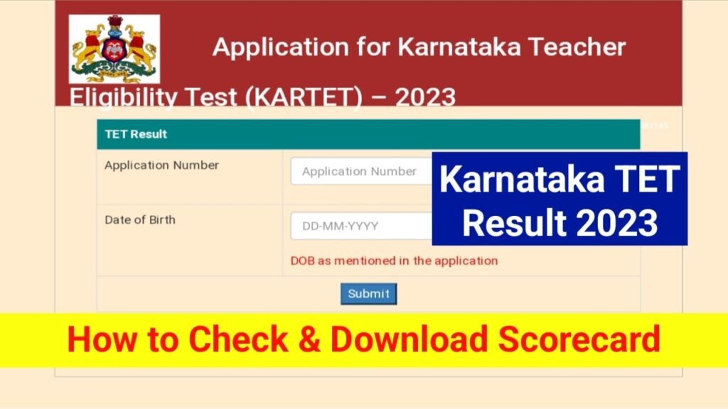 Karnataka TET Result 2023