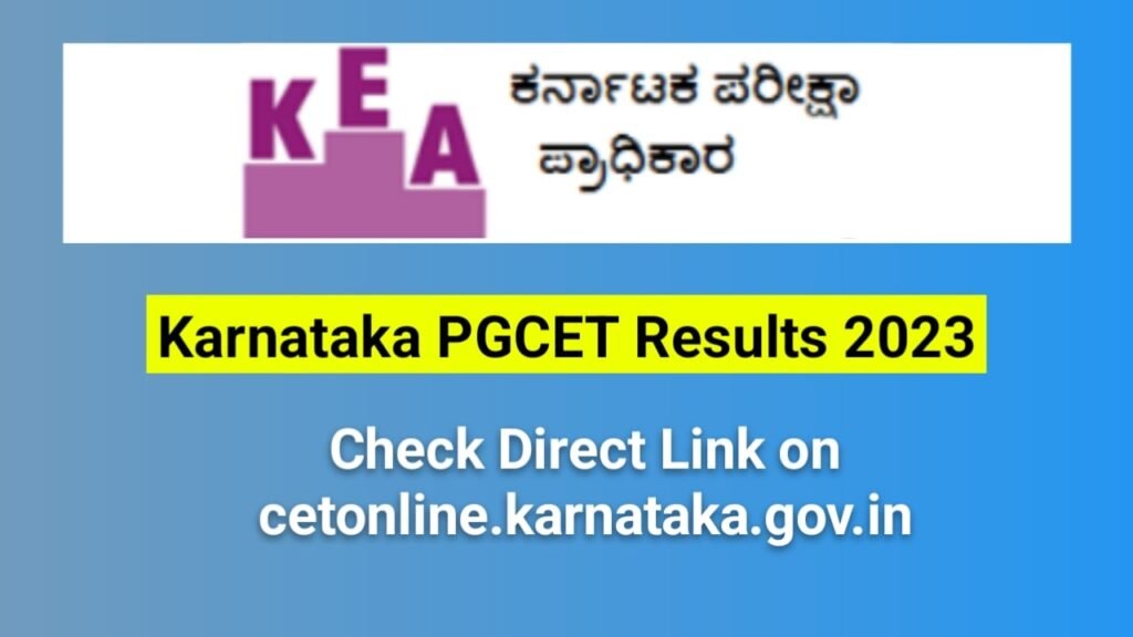 Karnataka PGCET Results 2023