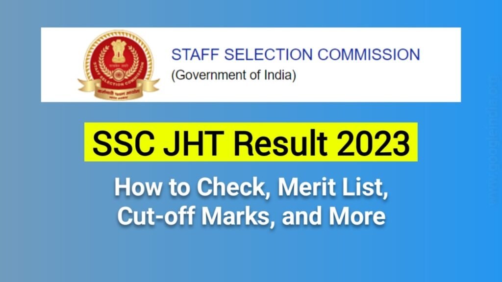 SSC JHT Result 2023